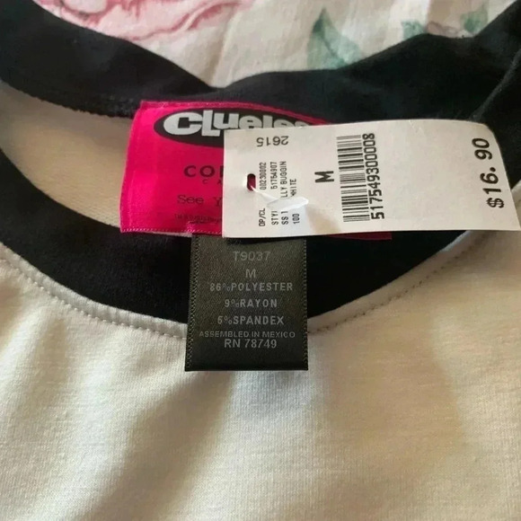 Clueless Junior Girls Short Sleeve Tee-Shirt.Size Medium - Picture 3 of 9